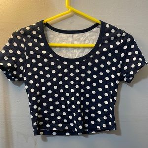 Polka dot cropped top